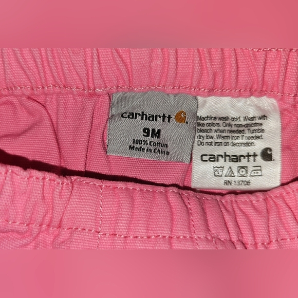 Carhartt Baby Girls Pink Bloomers w/ Heart Pockets Cowgirl NWT Sz 9M - Picture 3 of 13